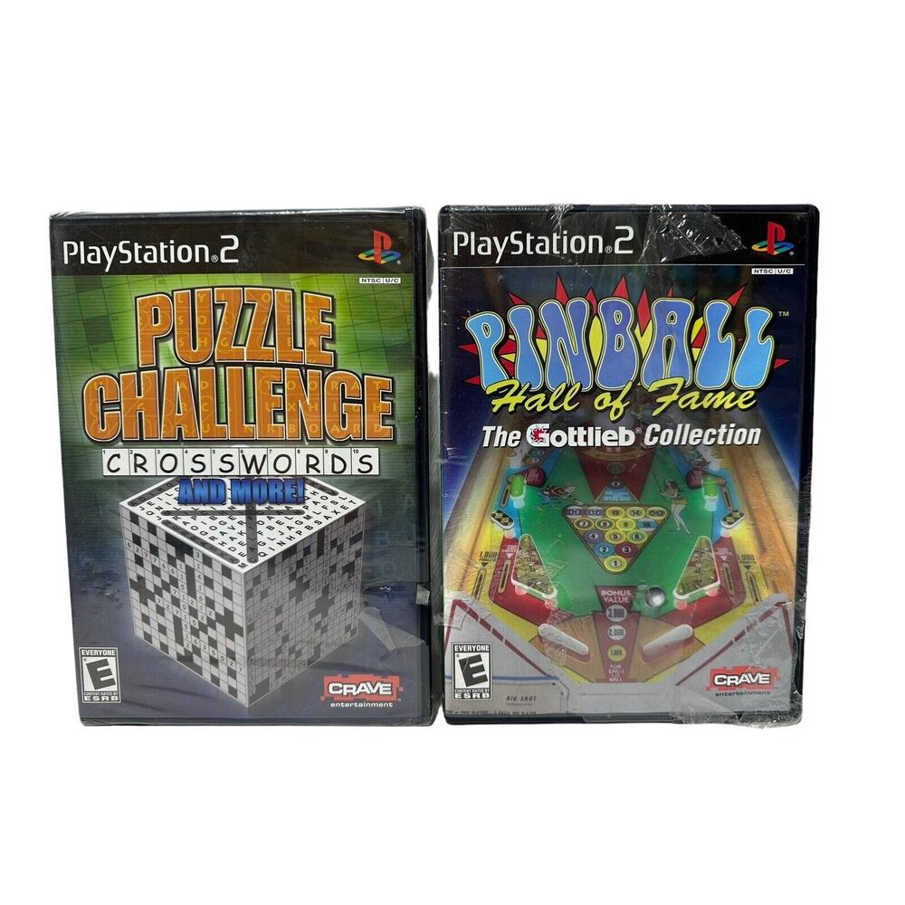 Puzzle Challenge Crosswords Pinball Hall Of Fame Lot PS2 PlayStation 2 Game NEW